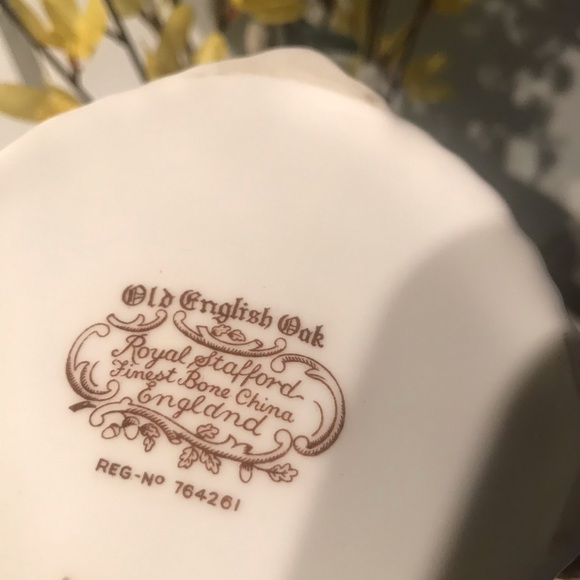 Royal Stafford - Old English Oak sugar saucer - Bone China - Picture 6 of 6